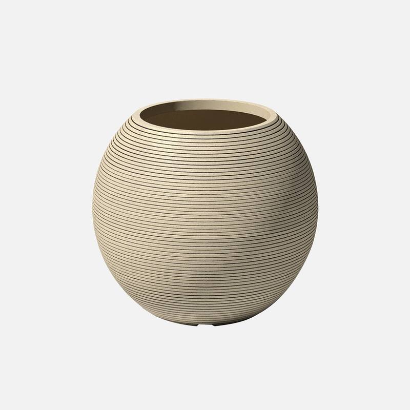 Veradek Strata Series Sphere 18'' Planter - 18 inch - Sand