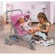preview thumbnail 1 of 7, Badger Basket Trek 3 Wheel Folding Twin Doll Jogging Stroller - Gray and Pink - N/A