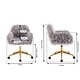 preview thumbnail 6 of 5, Fluffy Desk Chair, Adjustable Swivel Home Office Desk Chair, Faux Fur Armchair with Wheels, Vanity Chair with Gold Plating Base