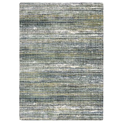Style Haven Genoa Distressed Gridwork Green/ Blue Area Rug