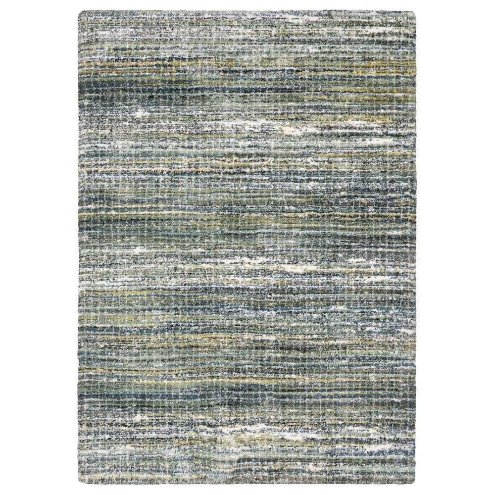Style Haven Genoa Distressed Gridwork Green/ Blue Area Rug