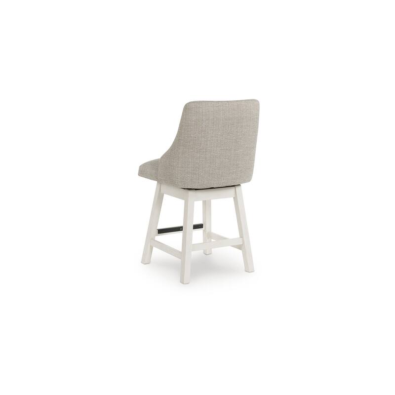 Signature Design by Ashley Robbinsdale Gray/White Counter Height Bar Stool (Set of 2) - 20"W x 23"D x 38"H