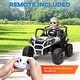 preview thumbnail 2 of 28, Qaba 24V Dual Motor Kids Ride-On Car, 2 Seater, Parental Remote, 3 Speed, LED Lights, White