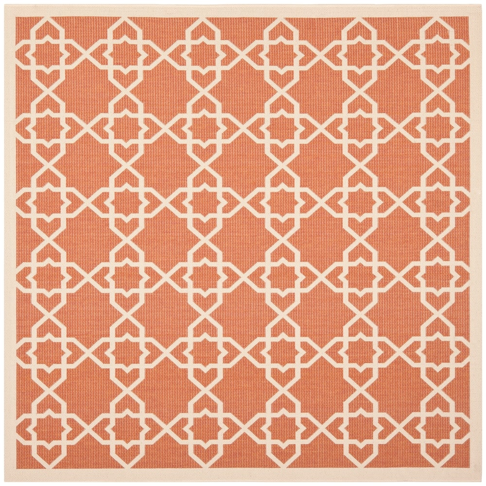 SAFAVIEH Courtyard Hanifa Trellis Indoor/ Outdoor Waterproof Patio Backyard Rug