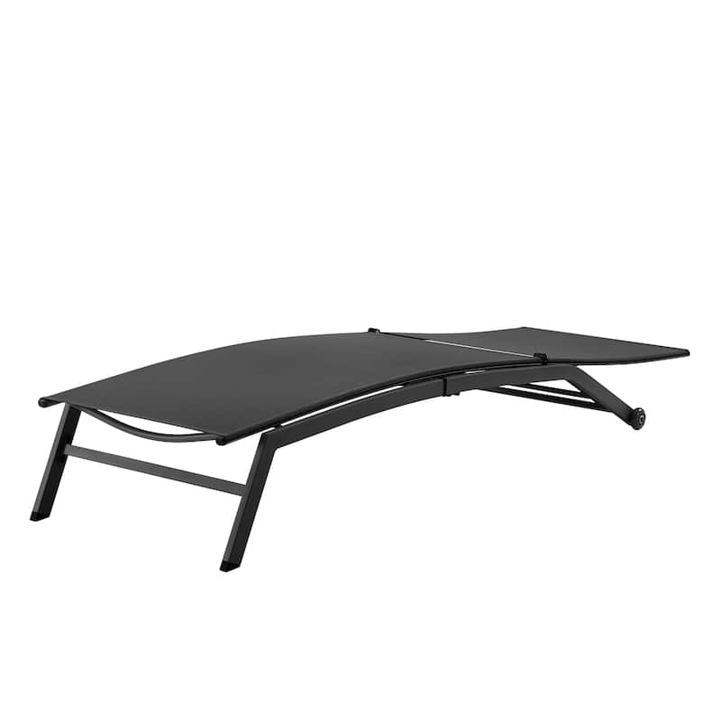 Corvus Antonio Outdoor Contemporary Sling-Fabric Adjustable Chaise Lounge
