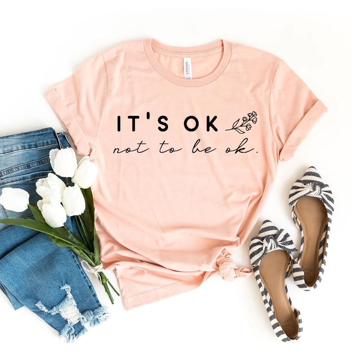 Its Ok Not To Be Ok T-Shirt, Support Shirts, Motivational Top, Depression Tshirt, Gift For Friend, Mental Health Shirt,