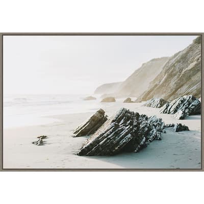 Salerno by Krista Broadway Framed Canvas Wall Art Print - Sylvie Greywash