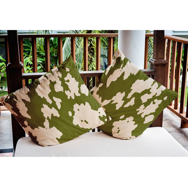 Moo Print Indoor/Outdoor Throw Pillow