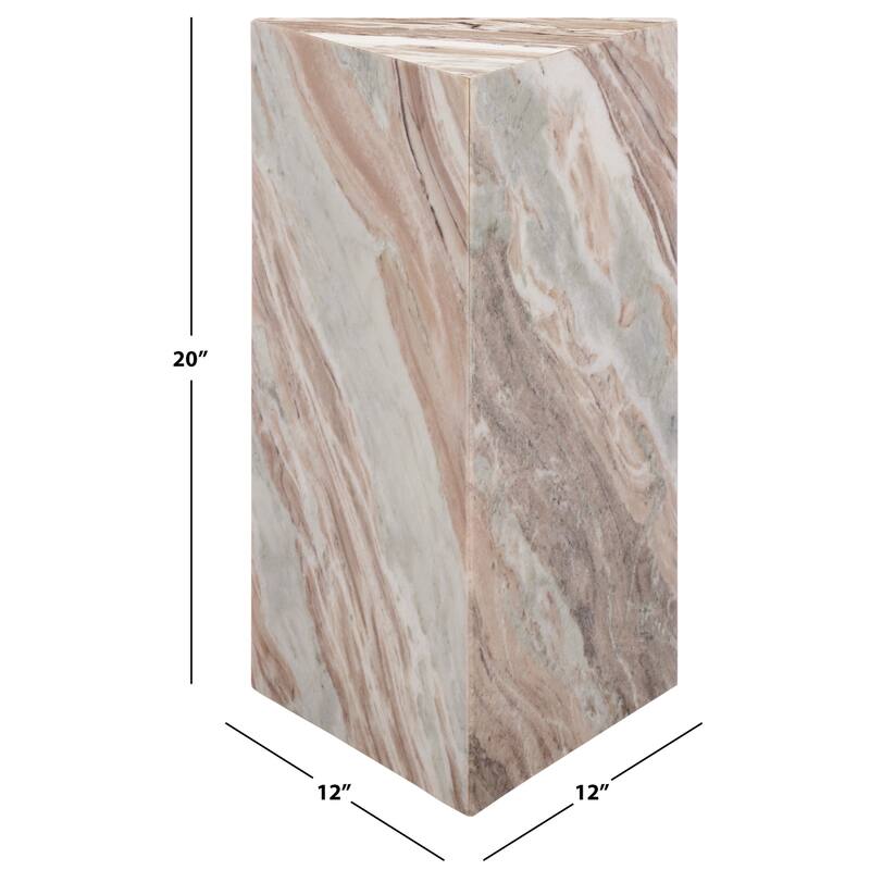 SAFAVIEH Couture Leahbryanna Triangle Drink Table - 12"W x 10"D x 20"H