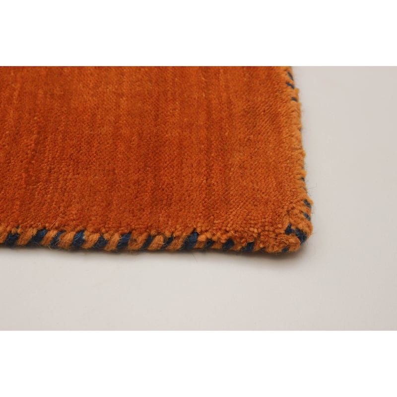 Kashkuli Gabbeh Burnt Orange Rug 2'6" x 6'5" - 2'6 x 6'5