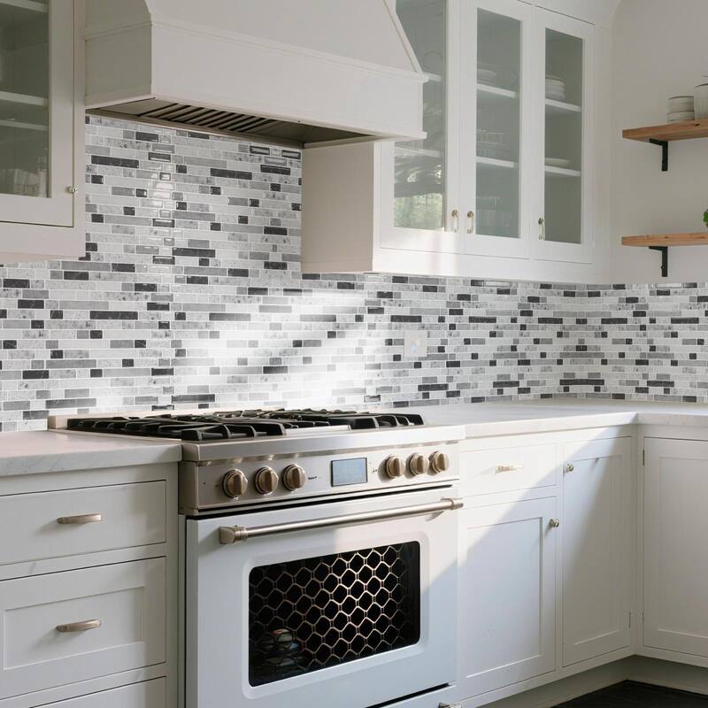 Art3d 10pcs Peel and Stick Backsplash Thickened Tiles, 12''x12'', Cover 10 Sq.Ft. - 11.8"x11.8"