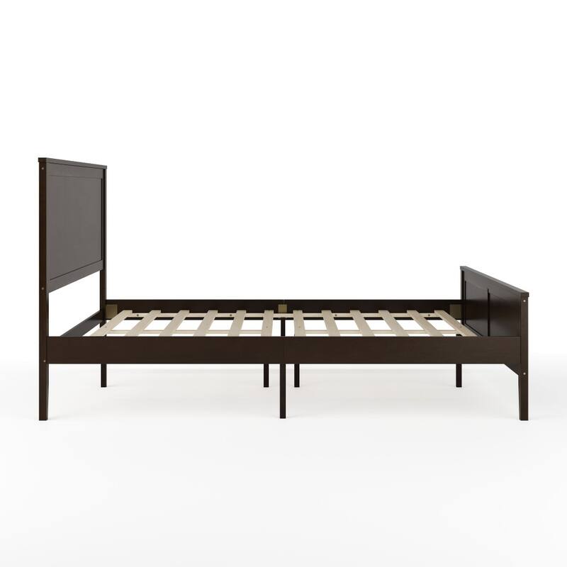Martha Stewart Wooden Platform Bed with Headboard and Footboard