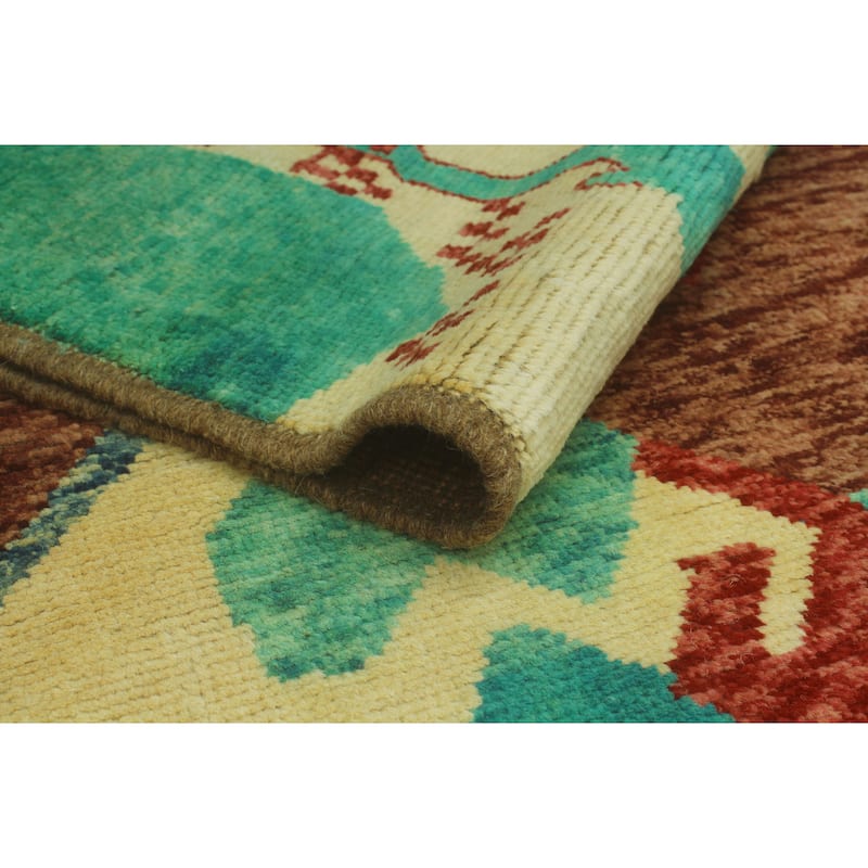 Noori Rug Balochi Imane Ivory/Red Rug - 4'0" x 5'10"