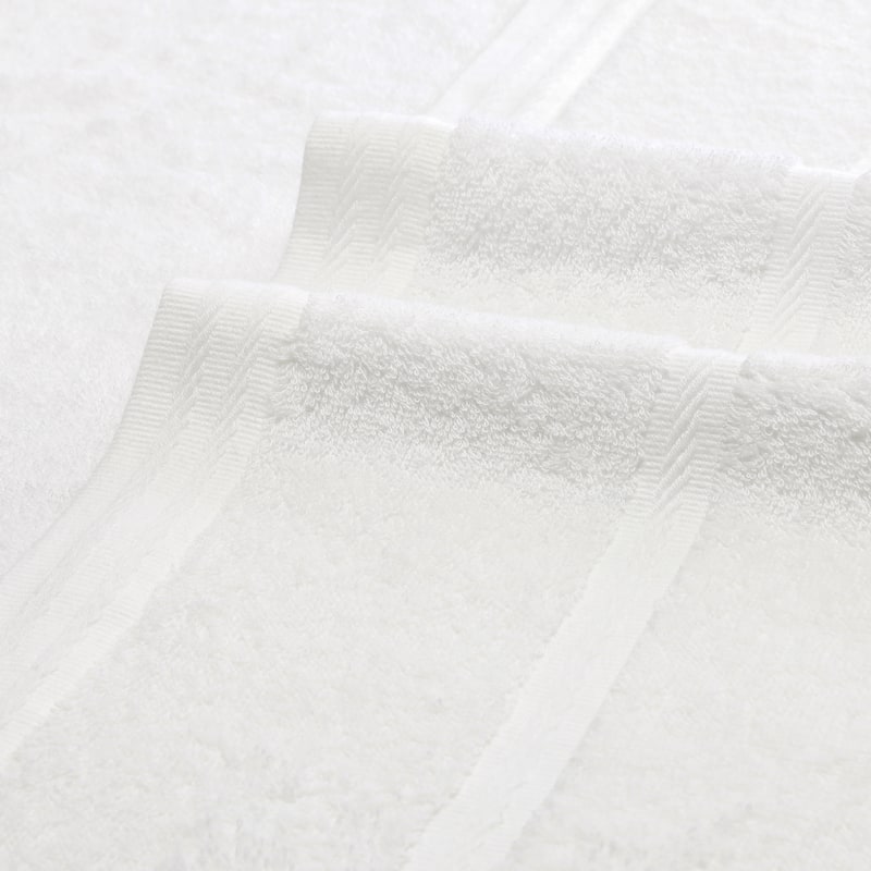 Cotton 2 Pack Bath Towels, Highly Absorbent Quick Dry and Lightweight Towels for Bathroom, Hotel, Gym 28" x 56" - White