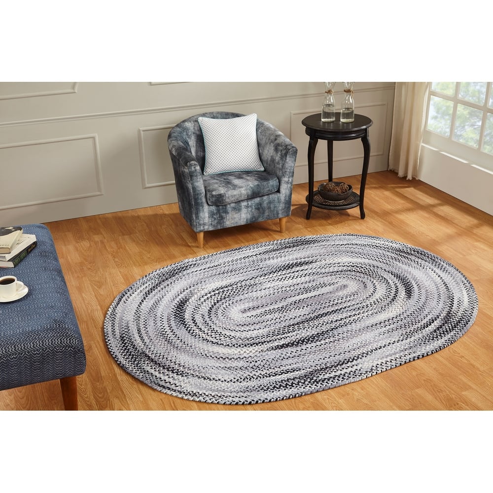 Ombre Soft Chenille Braided Rugs