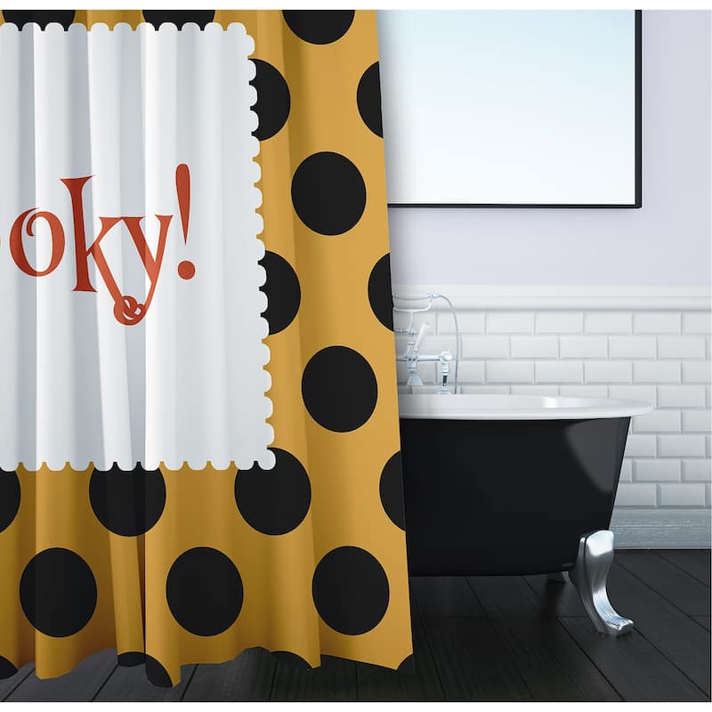 Halloween Spooky Dots Shower Curtain