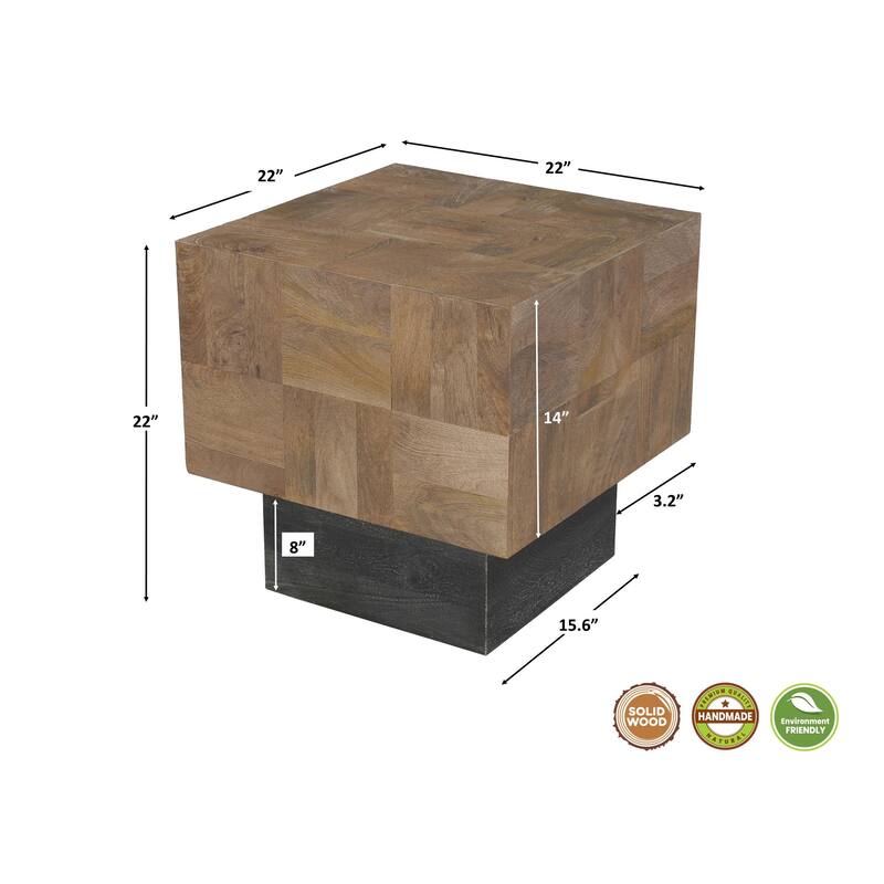 Caden Modern Solid Wood Side Table