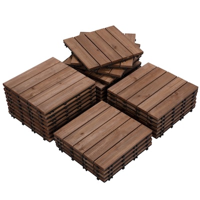 Yaheetech 27pcs 12"x12" Tiles for Patio Garden for Indoor & Outdoor