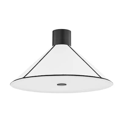 Troy Lighting Forrest 2 Light Semi Flush Soft Black