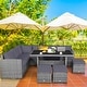 preview thumbnail 16 of 66, Costway 7 PCS Patio Rattan Dining Set Sectional Sofa Couch Ottoman - See Details