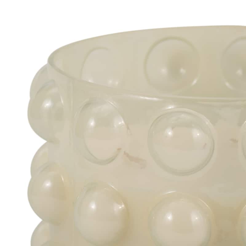 Sagebrook Home Artisan Glass 9" 81 Oz Bubble Candle Holder, Perfect Accessory for Stylish Decor Enthusiasts. - 9" x 9" x 7"