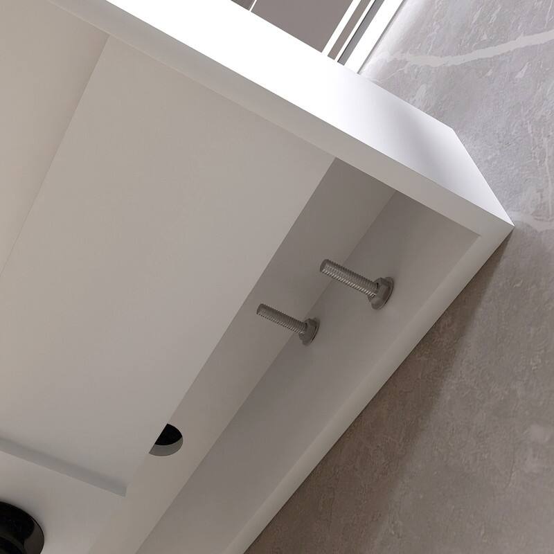 MEDUNJESS 54" Bathroom Sink Solid Surface Bathroom Vessel Sink - 54''