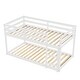 preview thumbnail 4 of 2, Twin over Twin Floor Bunk Bed, White