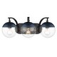 preview thumbnail 33 of 57, Carbon Loft Barton Clear Glass and Steel 3-light Bath Vanity