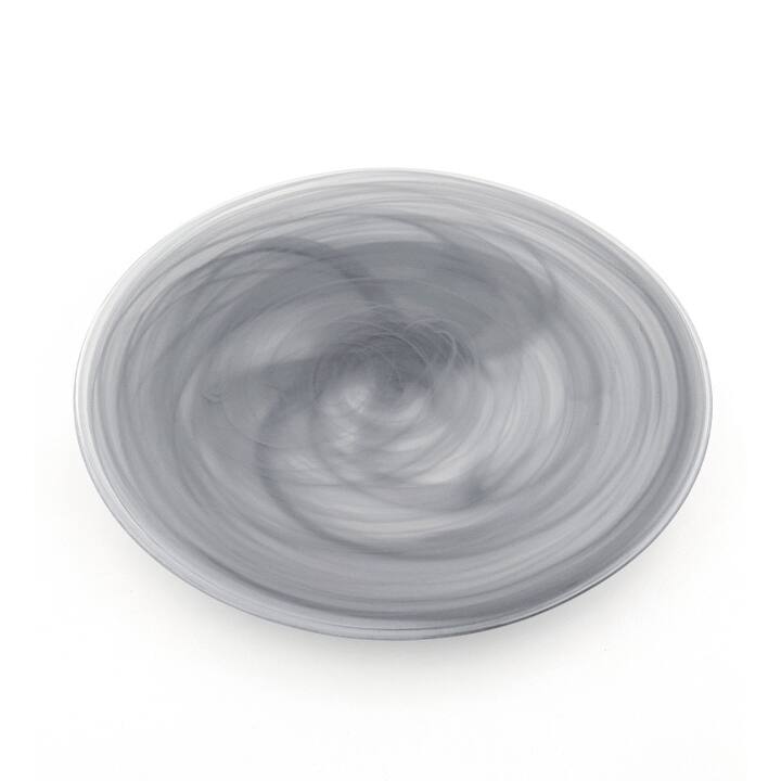 NUAGE Graphite 12 pcs. Glass Dinner Plate Set
