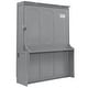 preview thumbnail 13 of 17, Queen Size Murphy Bed with Fold-Down Desk, Dual LED Lights & Built-In USB Power Station
