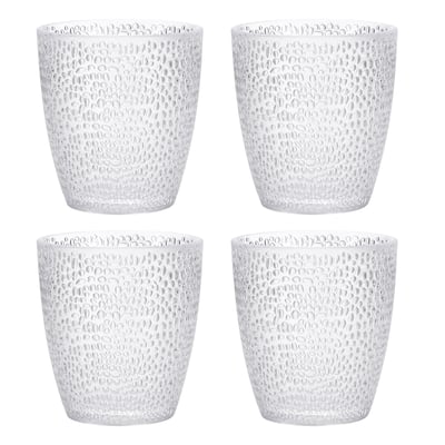 Acrylic Drinking Glasses, 4Pcs Plastic Reusable Tumbler