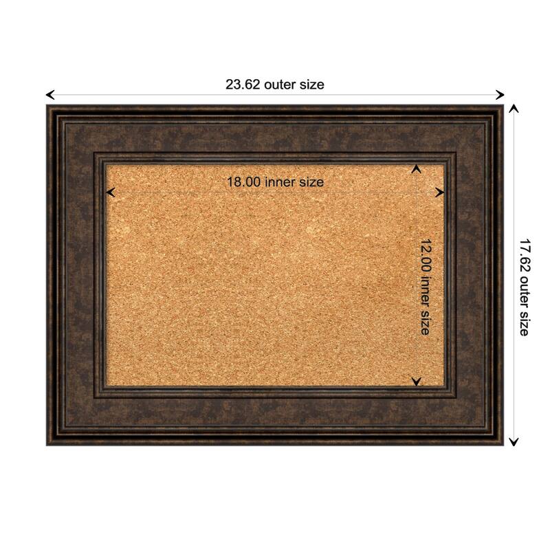 Ridge Framed Cork Bulletin Memo Board