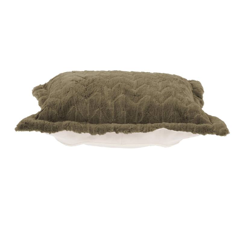 Allan Andrews Puff Ottoman Cushion & Cover Only, Angora Collection - Moss