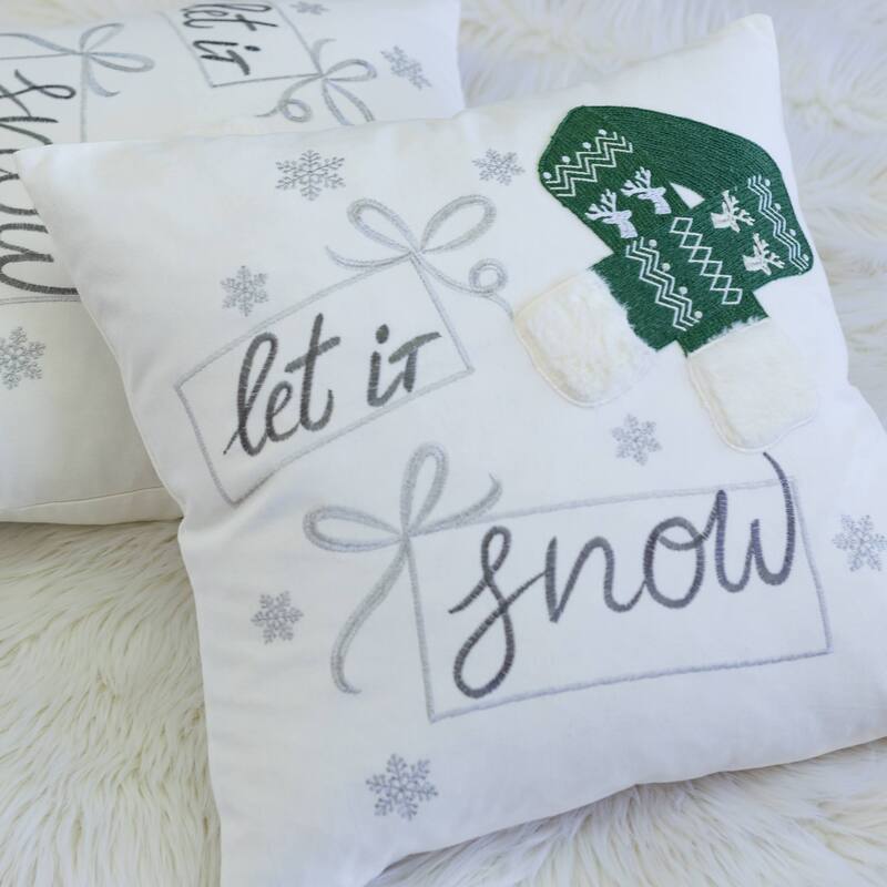 Let It Snow Christmas Throw Pillow
