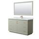 Option Light Green, Bronze Trim, Carrara Marble Top