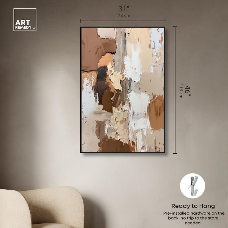 Beige Variations Canvas by Art Remedy