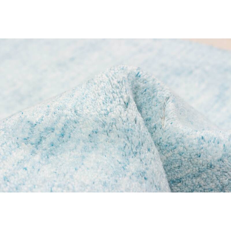 ECARPETGALLERY Hand-knotted Kashkuli Gabbeh Blue Wool Rug - 2'7 x 12'0