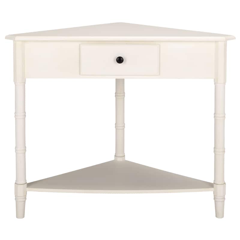 SAFAVIEH Calla Grey Corner Table - 33.9" x 17.3" x 28" - 34"W x 17"D x 28"H - Ivory