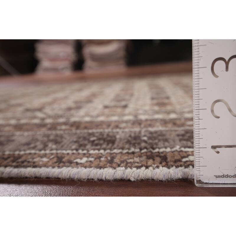 Distressed Balouch Persian Vintage Runner Rug Handmade Wool Carpet - 3'2" x 9'5"