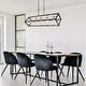 preview thumbnail 5 of 7, Modern Farmhouse 5-Light Geometric Chandeliers Black Gold Glass Island Light for Dining Room - 41.5"L x 20"Wx 23.5"H