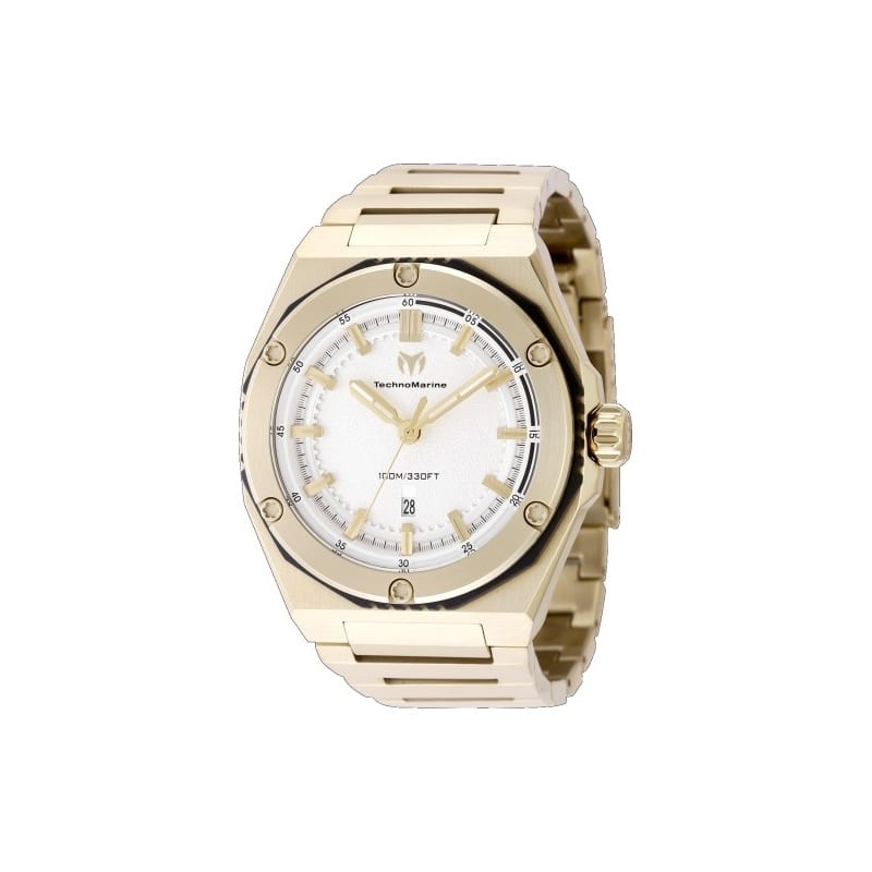 Technomarine Men's TM-416077 CORAL Quartz 3 Hand Silver Dial Watch