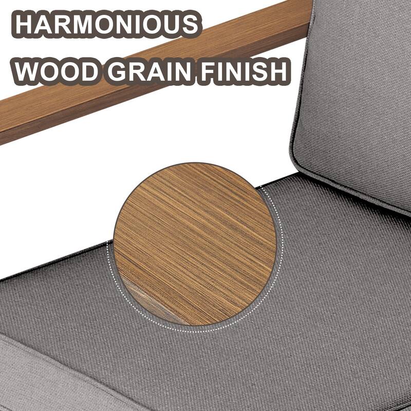 Meyreso Wicker Outdoor Patio Fire Pit Set with Swivel Gliders and 4.5-Inch Olefin Cushions