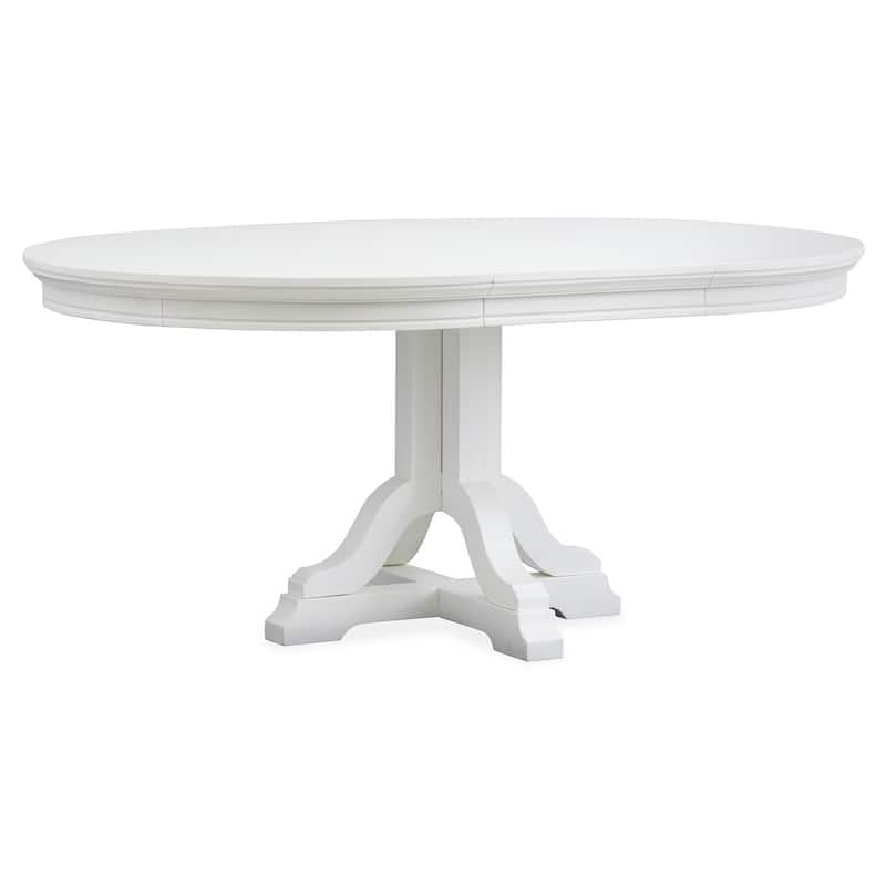 Magnussen Home Charleston White Dove Extendable 48" Round Dining Table - 48''W x 48''D x 30''H