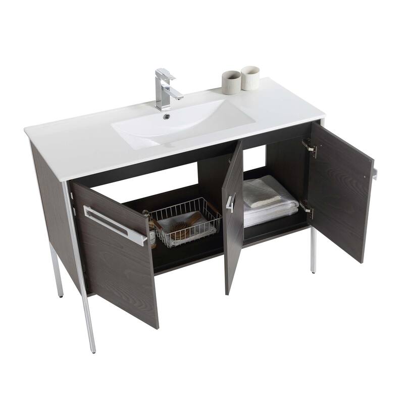 Fine Fixtures Oakville Bathroom Vanity with White Ceramic Sink