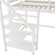 Modern Full Size Loft Bed With Built-in Storage Staircase - Bed Bath 