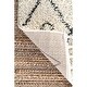 preview thumbnail 5 of 14, Nuloom Ivory Contemporary Soft Marrakech Diamond Trellis Aztec Tassel Shag Rug