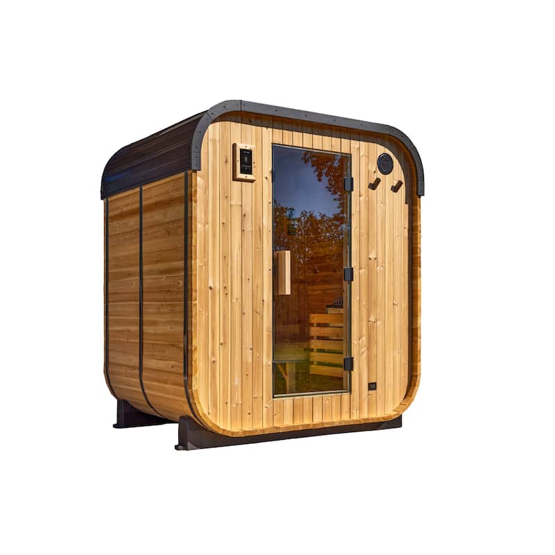Backyard Discovery Lennon 2-4 Person Outdoor Cube Sauna, 9kW Heater