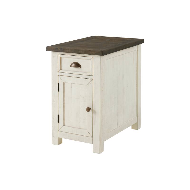 Monterey Solid Wood Chairside End Table with Hidden Power Outlets