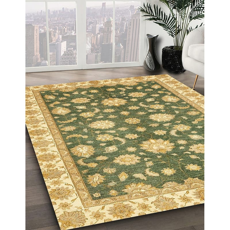 Ahgly Company Machine Washable Abstract Chrome Gold Yellow Area Rugs Bed Bath & Beyond 39234245