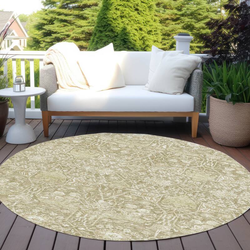 Machine Washable Indoor/ Outdoor Vintage Boho Chantille Rug